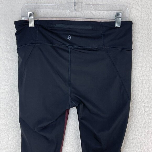Athleta‎ Velocity Stash Pocket Crop Leggings Womens Colorblock Stretch Size M - Picture 11 of 16